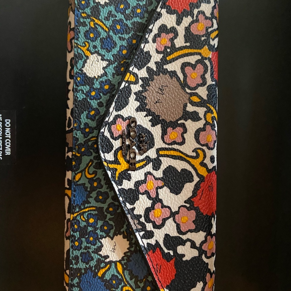 Coach floral print wallet